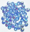 50 9mm Light Sapphire AB Daisy Beads